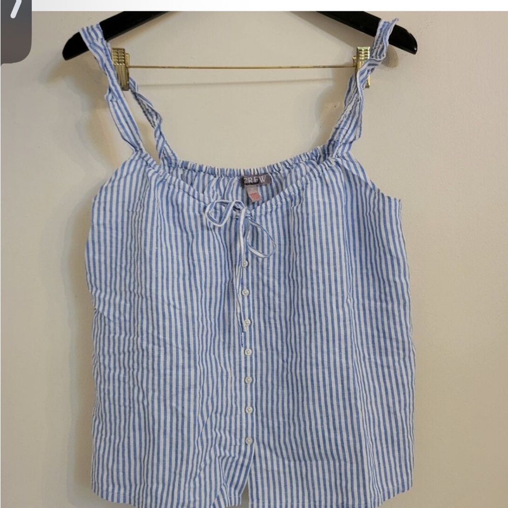 Jcrew blue striped tank